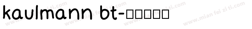 kaulmann bt字体转换